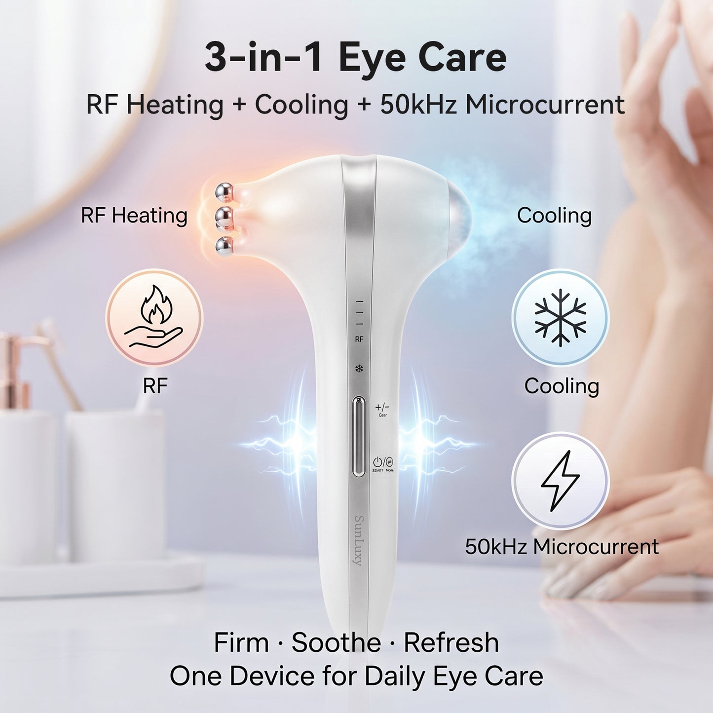 3-Mode EMS/RF/Red Light Eye Massage Wand
