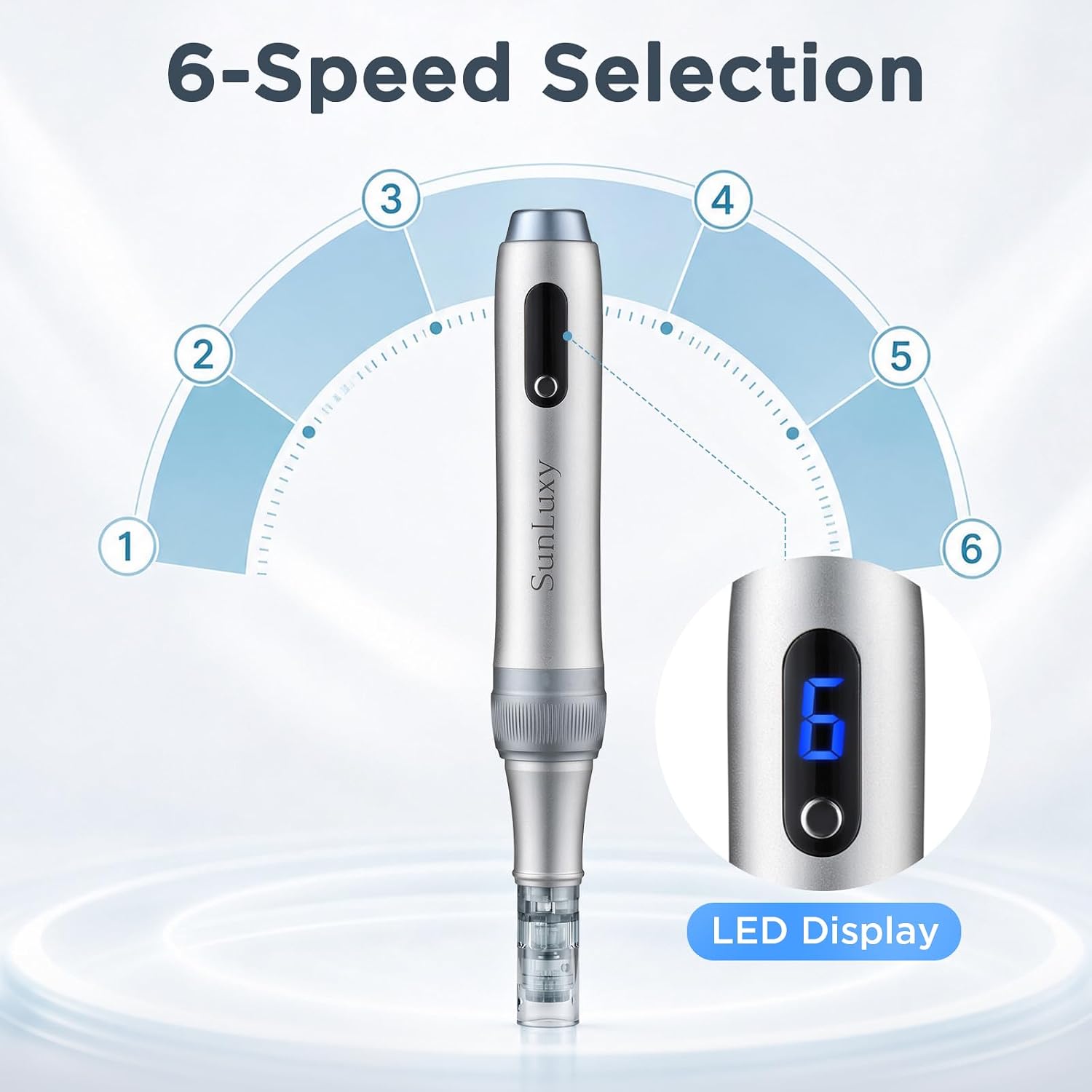 Microneedle Pen for Home Use - 0.25mm Derma Stamp Roller Pen for Women and Men