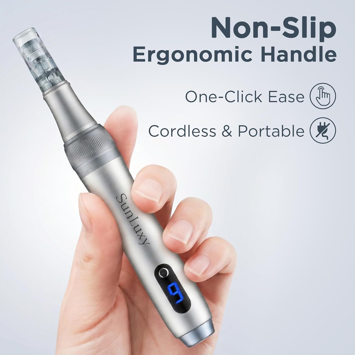 Microneedle Pen for Home Use - 0.25mm Derma Stamp Roller Pen for Women and Men