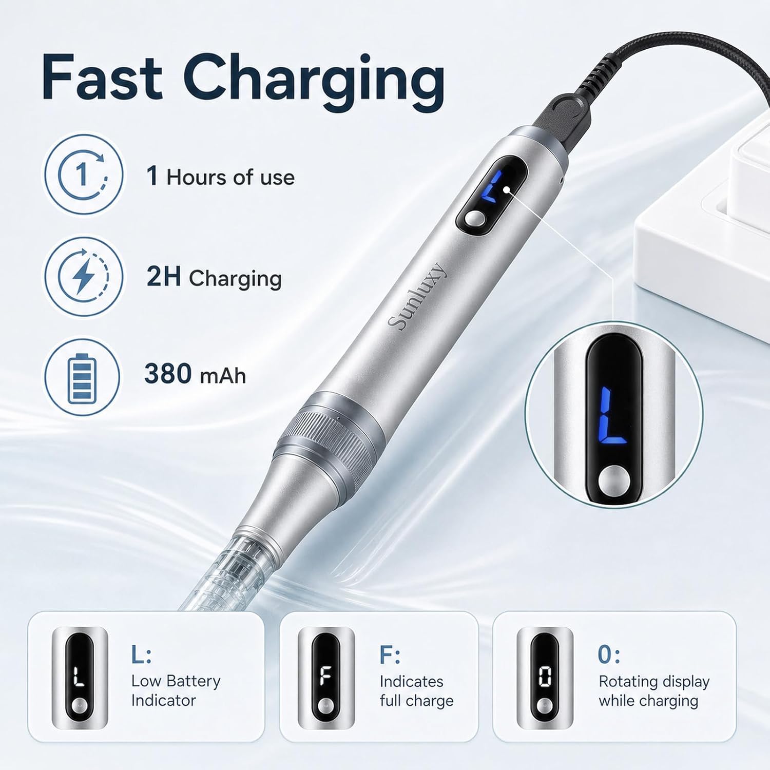 Microneedle Pen for Home Use - 0.25mm Derma Stamp Roller Pen for Women and Men
