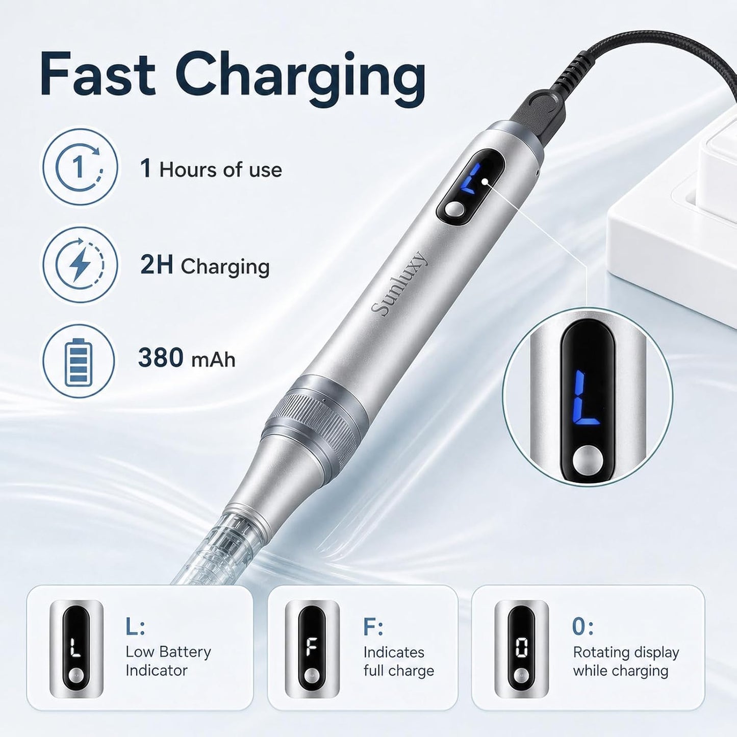 Microneedle Pen for Home Use - 0.25mm Derma Stamp Roller Pen for Women and Men